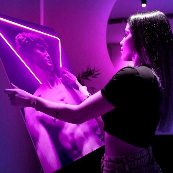 David Triangle UV Neon Sign