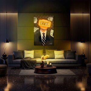 Belfort Money Rain UV Neon Sign