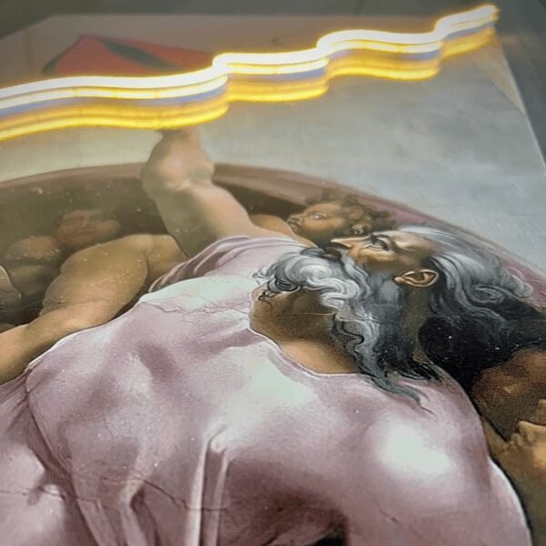 Creation of Adam Lips UV Neon Sign