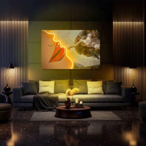 Creation of Adam Lips UV Neon Sign