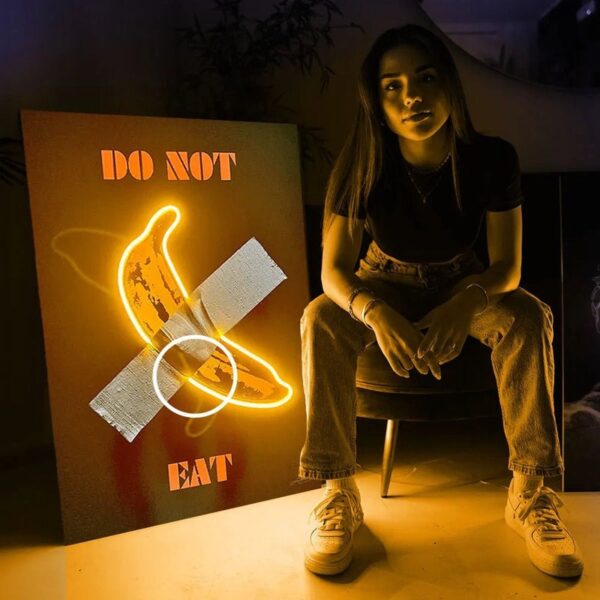 Don't Eat This Banana UV Neon Sign