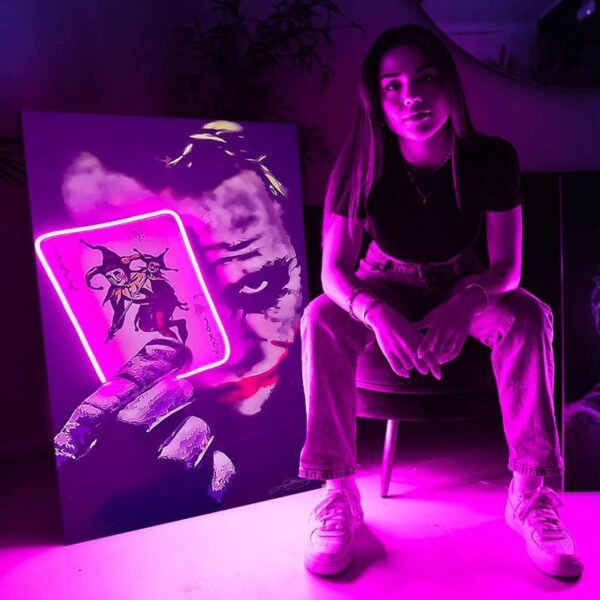Joker Card UV Neon Sign
